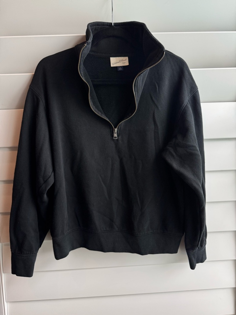 Universal Thread Men's Black Quarter-Zip Pullover Sweater